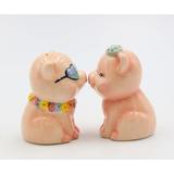 Cosmos Gifts Happy Pigs Salt & Pepper Shaker Set Dolomite/Ceramic in Orange | 3.13 H x 2.25 W in | Wayfair 21001