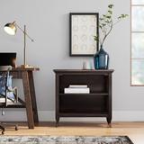 Three Posts™ Adela 30.25" H x 32" W Standard Bookcase Wood in Black/Brown | 30.25 H x 32 W x 13 D in | Wayfair 0F5C8A9E9BF241D99092477D9F49913E