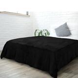 Everly Quinn Dichiera Super Soft Plush Luxury Lightweight Fleece Throw Microfiber/Fleece/Microfiber/Fleece in Black | 60 W in | Wayfair