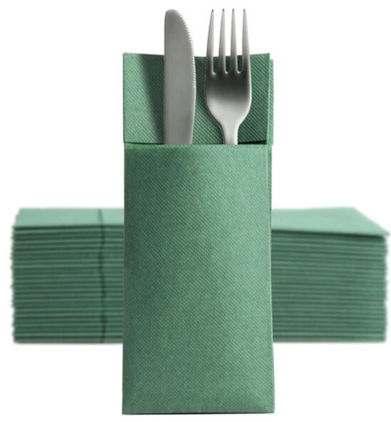 Ornamensa Softpoint 1250 Besteckservietten Bestecktaschen grün Image