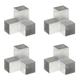 vidaXL Post Connectors 4 pcs Y Shape Galvanised Metal 101x101 mm