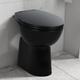 vidaXL High Rimless Toilet Soft Close 7 cm Higher Ceramic Black