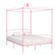 vidaXL Canopy Bed Frame Pink Metal 160x200 cm