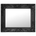 vidaXL Wall Mirror Baroque Style 50x40 cm Black