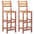 vidaXL Bar Chairs 2 pcs Solid Acacia Wood