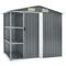 vidaXL Garden Shed with Rack Grey 205x130x183 cm Iron