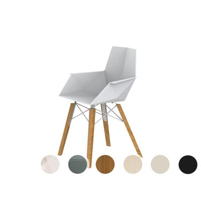 Vondom »FAZ Wood« Armlehnstuhl Basic Matt / White / Eschenholz dunkel Image