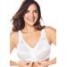 Plus Size Women's Front-Close Satin Wireless Bra by Comfort Choice in White (Size 52 C)