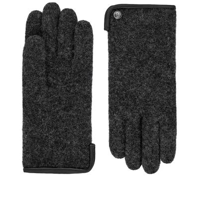 ROECKL - Handschuhe Damen Wolle Leder-Paspel Anthracite 1 ct (65.89 € / 1 ct)