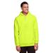 Team 365 TT96 Adult Zone HydroSport Heavyweight Pullover Hooded Sweatshirt in Safety Yellow size XL | Cotton Polyester