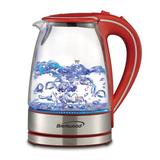 Brentwood Appliances 1.79 qt. Glass Electric Tea Kettle Glass in Red | 9.25 H x 6.5 W x 8.25 D in | Wayfair BTWKT1900R