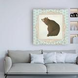 Harriet Bee Forest Cameo VIII by June Erica Vess - Wrapped Canvas Painting Print Canvas in Brown/Green/White | 18 H x 18 W x 2 D in | Wayfair