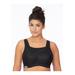 Plus Size Women's Full Figure Plus Size No-Bounce Camisole Elite Sports Bra Wirefree #1067 Bra by Glamorise in Black (Size 48 H)