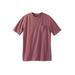 Men's Big & Tall Shrink-Less™ Lightweight Longer-Length Crewneck Pocket T-Shirt by KingSize in Ash Pink (Size 3XL)