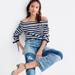 J. Crew Tops | J Crew Off The Shoulder Striped Top Sz: Small Nwot | Color: Blue/White | Size: S