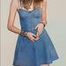 Free People Dresses | Denim Bustiers Dress | Color: Blue/White | Size: S