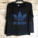 Adidas Tops | Adidas Trefoil Womens Longsleeve Shirt | Color: Black/Blue | Size: L