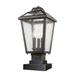 Z-Lite Bayland 18 Inch Tall 3 Light Outdoor Pier Lamp - 539PHMS-SQPM-ORB