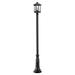Z-Lite Portland 112 Inch Tall Outdoor Post Lamp - 531PHBR-518P-BK