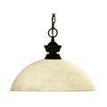 Z-Lite Challenger/Riviera Bronze 14 Inch Large Pendant - 100701BRZ-DGM14