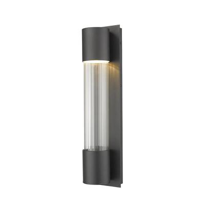 Z-Lite Striate 21 Inch Tall LED Outdoor Wall Light - 575M-BK-LED