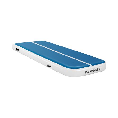 Gymrex Aufblasbare Turnmatte - Airtrack - 300 x 100 x 20 cm - 150 kg - blau/weiß GR-ATM4