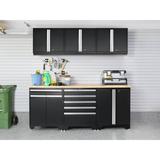 NewAge Products Pro Series Garage Storage Cabinet Set in Black | 84.75 H x 156 W x 24 D in | Wayfair 64150