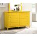 Three Posts™ Baby & Kids Moriah 8 Drawer 58" W Double Dresser Wood in Yellow | 39 H x 58 W x 18 D in | Wayfair 8C3843F785674E238A12577BCADD4304