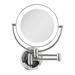 Symple Stuff Vernice Modern Lighted Magnifying Makeup/Shaving Mirror Metal | 14.5 H x 11.5 W x 3 D in | Wayfair 9333330177894EF3ADD56BBFF1185A19