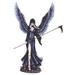 Trinx Gothic Dark Angel w/ Scythe Fantasy Decoration Resin in Black/Indigo | 12.5 H x 7 W x 5 D in | Wayfair 23BF54F43E5548949D09D32A90FA046C