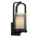 Longshore Tides Getz Integrated LED Outdoor Armed Sconce Metal in Gray | 12.5 H x 7.5 W x 6.25 D in | Wayfair BRAY5355 38928251