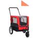 Tucker Murphy Pet™ Dog Bike Trailer Foldable Stroller 2-in-1 Function Dog Cart for Bike in Red/Black | 38.1 H x 53.1 W x 22 D in | Wayfair 91762