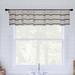 Clean Window Aso Twill Stripe Linen Blend Sheer Rod Pocket Kitchen Curtain Valance Polyester/Linen in Black | 14 H x 52 W x 0.25 D in | Wayfair