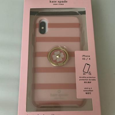 Kate Spade Accessories | Kate Spade Striped Case & Ring Stand Iphone Xs/S | Color: Gold/Pink | Size: For Iphone Xs/X Only
