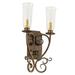 Meyda Lighting Thierry 2-Light Candle Wall Light Glass/Metal in Brown | 21 H x 14 W x 7 D in | Wayfair 200021