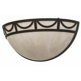 Meyda Lighting Carousel 2-Light Half Moon Glass/Metal in Brown/White | 8 H x 18 W x 8.25 D in | Wayfair 174302