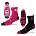 "Men's For Bare Feet Houston Rockets 2-Pack Team Quarter-Length Socks"