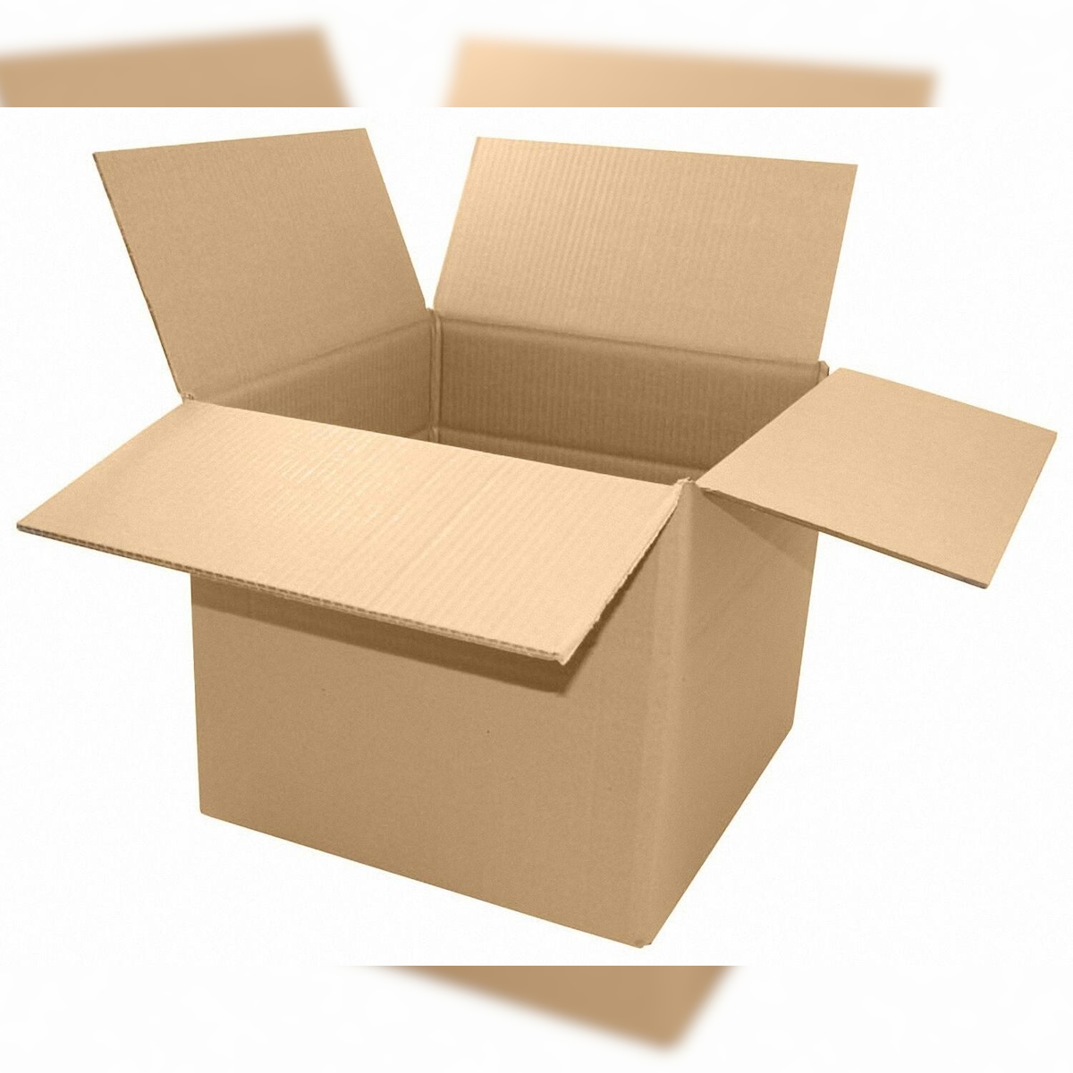 VEPATIM 50x Faltkarton 400x400x(100)-350mm mit variabler Höhe 1-wellig Dickwelle braun Image