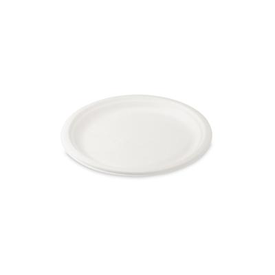 1-PACK 250x Bio Grillteller Fleischteller rund aus Zuckerrohr Bagasse O 26 cm