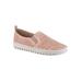 Extra Wide Width Women's Fresh Flats by Easy Street in Blush (Size 7 1/2 WW)