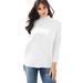 Plus Size Women's Long-Sleeve Mockneck Ultimate Tee by Roaman's in White (Size 2X) Mock Turtleneck Shirt