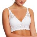 Maidenform Pure Comfort Lightly Lined Convertible Lace Bralette (Size 34-B) White, Nylon,Spandex