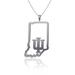 Dayna Designs Indiana Hoosiers Team State Outline Necklace