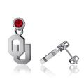 Dayna Designs Oklahoma Sooners Silver Halo Earrings