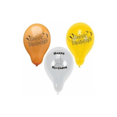 Papstar 150 Luftballons Ø 22 cm farbig sortiert Happy Birthday