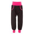 Winshape Unisex Boys&Girls Baggy-Hose mit praktischer Känguru-Tasche WKH1, Kids Collection Freizeithose, Schwarz-Pink, WKH1-SCHWARZ-PINK-110-120