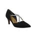 Women's Zayna Pump by J. Renee in Black Glitter (Size 8 M)