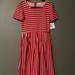 Lularoe Dresses | Lularoe Amelia Dress Nwt | Color: Red/White | Size: L