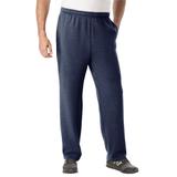 Men's Big & Tall Wicking Fleece Open Bottom Pants by KS Sport™ in Navy Marl (Size 6XL)