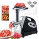 Electric Meat Grinder, BenRich Meat Mincer Sausage Maker with 3 Grinding Plates and Kibbe Attachment - 2800W Powerful Copper Motor Food Grinding Mincing Machine - Black